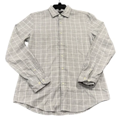 NEW The Men's Store at Bloomingdale's Check Button Down Shirt Gray Size Small S - Image 1 of 3