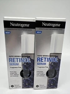 (2) Neutrogena Rapid Wrinkle Repair Retinolo Siero Senza Profumo 30 Capsule - Foto 1 di 6