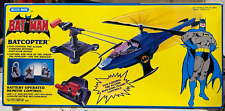 Batman BATCOPTER Battery Operated Dual Remote Control DC Blue Box Toys 1989 NOS