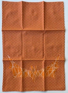 Etikett ~ Tag2U GRID ORANGE FLEDERMAUS GESCHIRRTUCH - Tonal Orange 18 x 26" - NEU - Neu mit Etikett - Bild 1 von 1