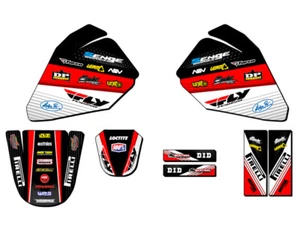 All Years PW 80 RICOCHET Black Senge Graphics Kit Compatible with Yamaha - Picture 1 of 10