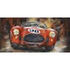 Classic Race Car three dimensional Metal Painting by European Bronze Finery