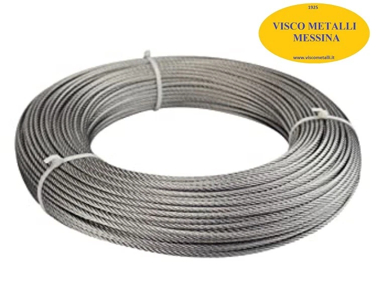 Cavo Fune Cima Treccia Acc.Inox AISI 316 133 fili x nautica mm 3 - €/mt