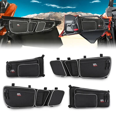 4pcs Side Door Bags w/ Removable Knee Pad For Can Am Maverick X3 Max R 2017-2025 - Image 1 of 4