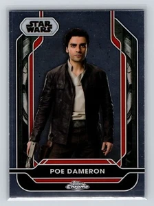 Tarjeta base Costco cromada Topps de Star Wars 2024 #114 Poe Dameron - Imagen 1 de 2