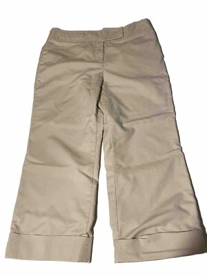 Pantalones cortos Madison Studio para mujer talla 12 elásticos beige puños dobladillo defecto Foto 1 de 4