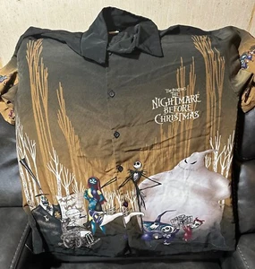 Vintage Nightmare Before Christmas Hemd mit Knopfleiste XL Riesen Merchandising - Bild 1 von 4