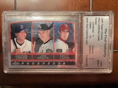 Tarjeta de béisbol Boston Veras Sox Crede Texas Lamb RC calificada como nueva 9 2000 cromada Foto 1 de 2