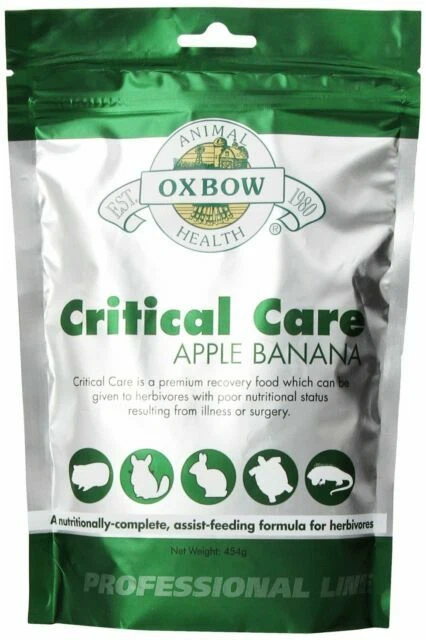 Oxbow Herbivore Critical Care Apple Banana Animal Supplement Feed Formula - 1lbs