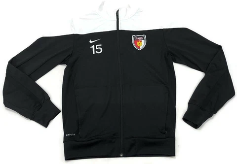 Nike Houston Texans Jacket Adult Small Black White #15 NFL Full Zip Track Cover