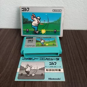 GOLF Famicom NES Nintendo 1984 Vintage JP Version - w Manual + Box HVC-GF - Picture 1 of 10