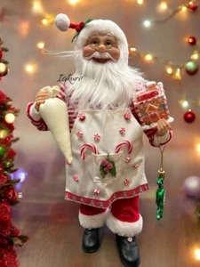 19 “ Standing Kitchen Baker Santa Claus Christmas Decor Gingerbread House Candy - Picture 1 of 5