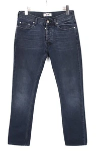 Acne Roc / Lana Blue Jeans Uomo W30/L32 Slim Fit Baffi Sbiadito Blu Denim - Foto 1 di 8