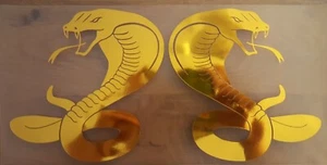 SNAKE COBRA DECALS STICKERS GOLD CHROME MOTORCYCLE 2X 300MM COLOURS VINYL GSX - Picture 1 of 9