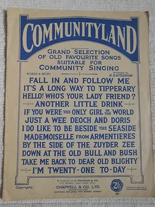 Cancionero de colección - Communityland 1927 *Raro* 12 canciones para canto comunitario - Imagen 1 de 3