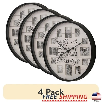 Reloj de pared con marco de fotos personalizable diseño de granja reloj recuerdos familiares Foto 1 de 4