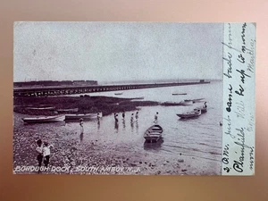 1905 Postcard South Amboy NJ Borough Dock Raritan Bay New Jersey RPPC Real Photo - Picture 1 of 2