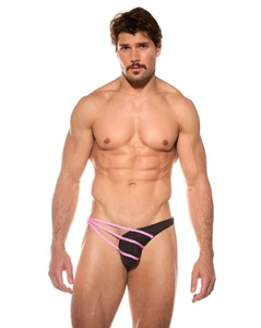 Gregg Homme Briefs SLINGSHOT With Detachable Clips Sheer Brief Black 200203 G59 - Picture 1 of 4