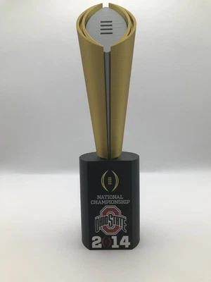 Ohio State 2014 National Championship 10" Replica Trophy - UV Print -FREE SHIP - Image 1 of 2