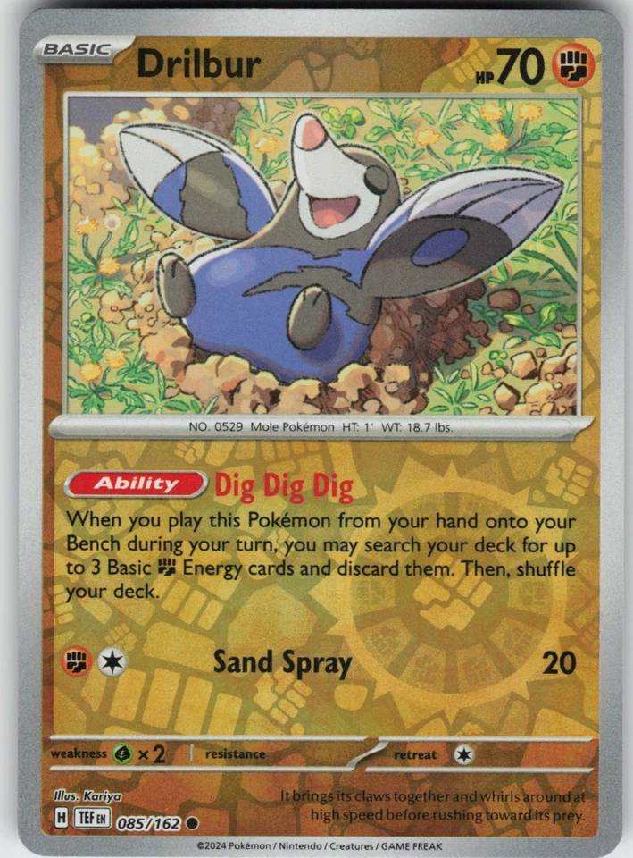 PO-01 Reverse Holo Drilbur 085/162 Common SV05: Temporal Forces - Image 1 of 1