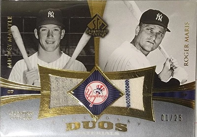 2004 UD SP Legendary Cuts, Mantle/Maris, Legendary Duos,  S# 01/25 - Image 1 of 2