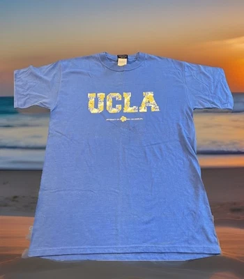 UCLA Bruins Football Hawaiian Aloha Shirt Adult Medium Blue NCAA Authentic New - Image 1 of 4