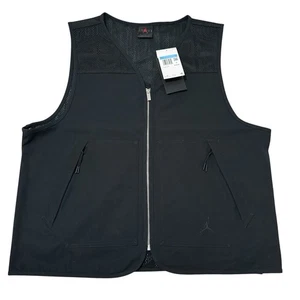 Chaleco Jordan Para Hombres Mediano Negro HF9327-010 Activo Cremallera Bolsillos Utilitarios Ropa Deportiva - Imagen 1 de 6