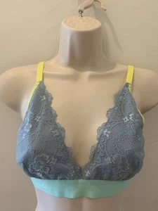 Lemonade Dolls Trilogy Bralette Picot Lace Denim Blue RRP 32 See Desc - Picture 1 of 12