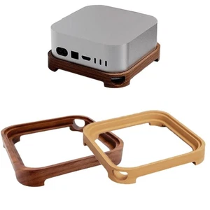 Heat Dissipation Walnut Base for Mac Mini M4/M4 Pro 2024 Desktop Computer - Photo 1/9