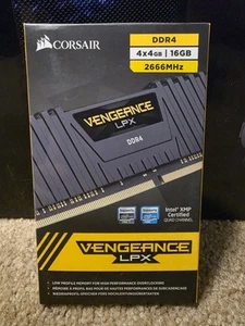 CORSAIR VENGEANCE LPX 16GB (4 x 4GB) DDR4 DRAM 2666MHz C16 Memory Kit - Black - Picture 1 of 4