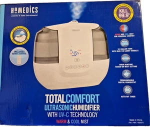 Homedics Ultrasonic Humidifier UV-C Tech Warm & Cool Mist 2 Gal Open Box New - Picture 1 of 2
