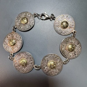 Celtic Warrior Shield Bracket Sterling Silver 925 7” - Picture 1 of 8