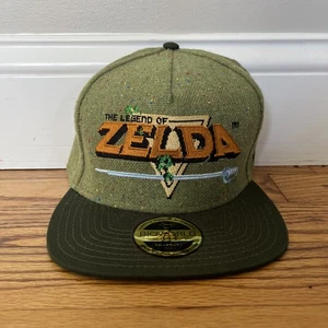 2017 Bioworld Oficial Legend Of Zelda Pixel Gráfico Snapback Verde Tweed Sombrero - Imagen 1 de 7