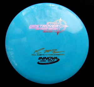 Innova Paul McBeth 4X Swirly Star Destroyer - Light Blue Poppy Top Dome 175G - Picture 1 of 5