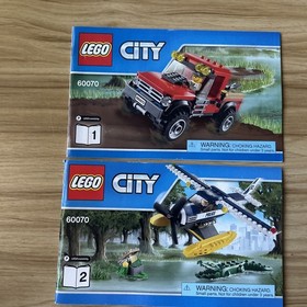 LEGO City 60070  Set of Two Manuals ONLY Water Plane Chase
