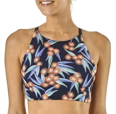 Patagonia Nanogrip Nireta Swim Top , Las Flores Navy, Size M NWT - Image 1 of 4