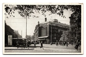 Vintage Helsinki Erottaja Street Scene Black & White Postcard - Picture 1 of 2