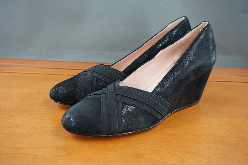 Zapatos Taryn Rose para mujer talla 8 negros Kizzis zapatos de salón de cuña cómodos tacones de vestir Foto 1 de 4