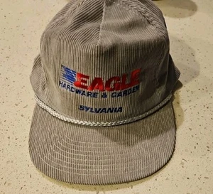 Cappello da baseball Eagle Hardware & Garden Sylvania vintage snapback corda velluto a coste - Foto 1 di 5