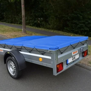 Remolque lona alta lona plana lona cubierta coche remolque lona con cuerda todos los tamaños - Imagen 1 de 16