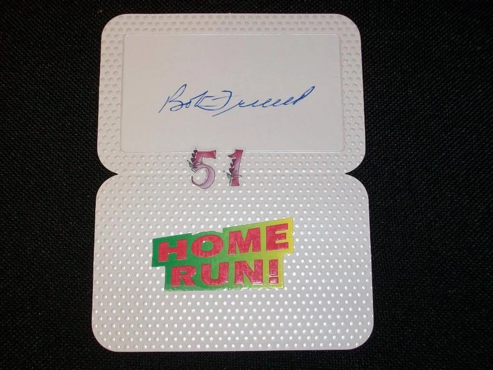 Bob Friend 1960 Pirates Yankees Mets Signed Custom Dinner Place Card AN - Image 1 of 1