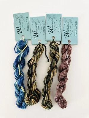 4 Skeins Watercolours by Caron Handpainted 100% Pima Cotton  Variety Colors - Image 1 of 3