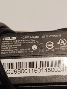 Genuine Asus Adapter 19V 30W AD82030 AD820M0 010LF Power Supply Cord Charger - Picture 1 of 3