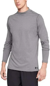 Under Armour Men's ColdGear Fitted Mock Neck Long Sleeve Grey 1320805 Small - Picture 1 of 4