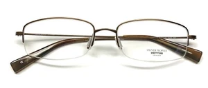 Oliver Peoples Garrick Half Rimless Eyeglasses Glasses Titanium Matte Brown 52mm - Picture 1 of 8