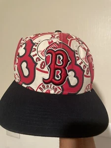 BOSTON RED SOX aop All Over Print Logo Fenway Park 47 Brand Hat Adjustable - Picture 1 of 6