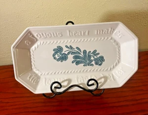 Pfaltzgraff Yorktowne 12-1/4” Bread Serving Platter Tray Plate “A Joyous Heart” - Picture 1 of 4