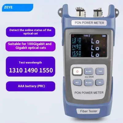 Digital Optic Cable Testing Tool UPC Port PON Fiber Optical Power Meter Tester - Image 1 of 4