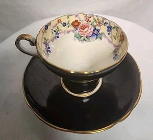 Vtg Ansley CORSET BONE CHINA TEA CUP & SAUCER SET - Picture 1 of 13