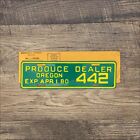 Original OREGON 1980 Produce Dealer License Plate - #442 - MINT NOS